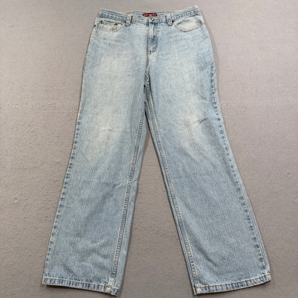 Nevada Jeans Men's 33x32 Blue Denim Light Wash Straight Leg Relaxed Fit Cotton